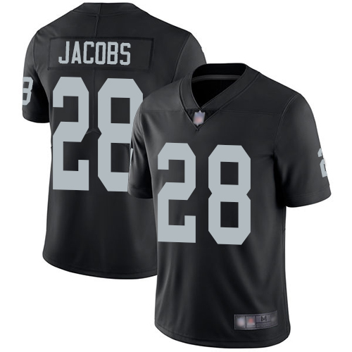 Men Oakland Raiders Limited Black Josh Jacobs Home Jersey NFL Football #28 Vapor Untouchable Jersey